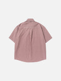 DAXUEN Loose-fit short-sleeve checkered button-up shirt