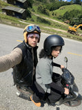 DAXUEN Loose-fit short-sleeve checkered button-up shirt — model photo