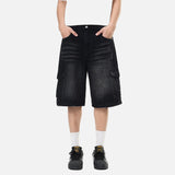 DAXUEN Men's loose-fit denim cargo shorts