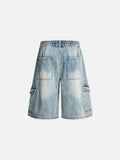 DAXUEN Men's loose-fit denim cargo shorts