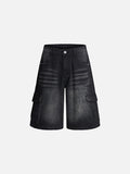 DAXUEN Men's loose-fit denim cargo shorts