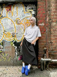 DAXUEN Loose-fitting short-sleeved polo shirt with embroidery — model photo