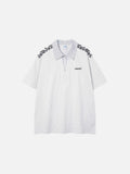DAXUEN Loose-fitting short-sleeved polo shirt with embroidery