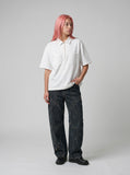 DAXUEN Loose-fitting short sleeve polo shirt — model photo