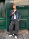 DAXUEN Loose-fit straight-leg casual trousers — model photo
