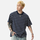 DAXUEN Loose-fit short-sleeve striped t-shirt