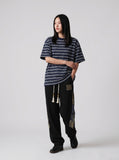 DAXUEN Loose-fit short-sleeve striped t-shirt — model photo