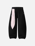 Loose-fitting wide leg sweatpants with star appliqué