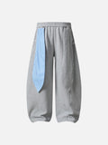 Loose-fitting wide leg sweatpants with star appliqué