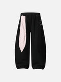 Loose-fitting wide leg sweatpants with star appliqué