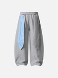 Loose-fitting wide leg sweatpants with star appliqué