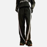 DAXUEN Loose-fitting track pants with snap buttons and stripes