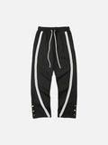 DAXUEN Loose-fitting track pants with snap buttons and stripes