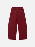DAXUEN Wide-leg trousers with pockets and keychain accessory