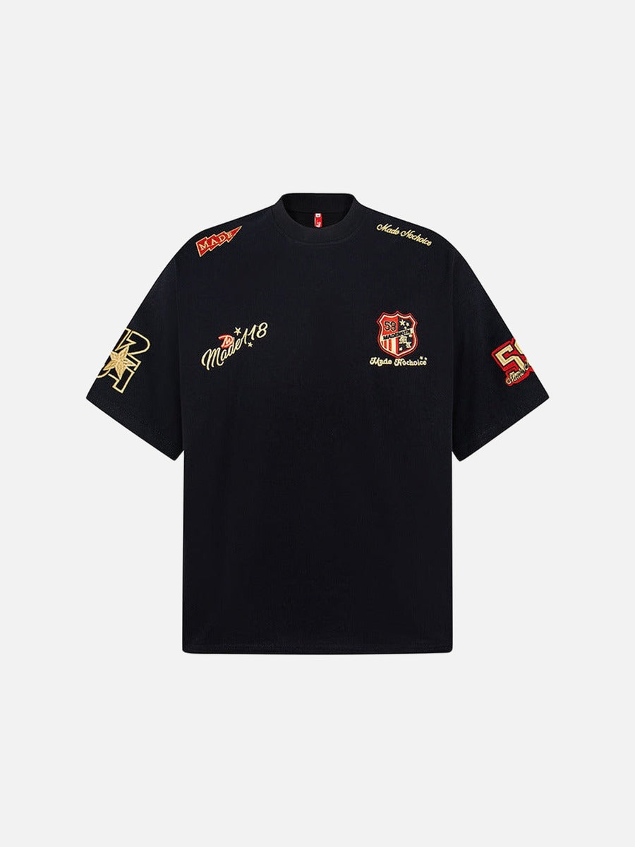 DAXUEN Oversized embroidered t-shirt with graphics