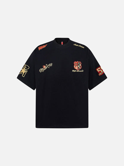 DAXUEN Oversized embroidered t-shirt with graphics