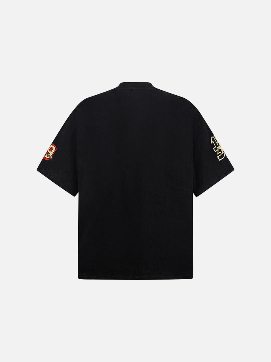 DAXUEN Oversized embroidered t-shirt with graphics