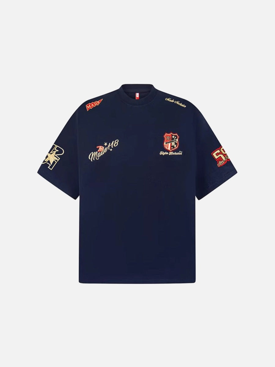 DAXUEN Oversized embroidered t-shirt with graphics