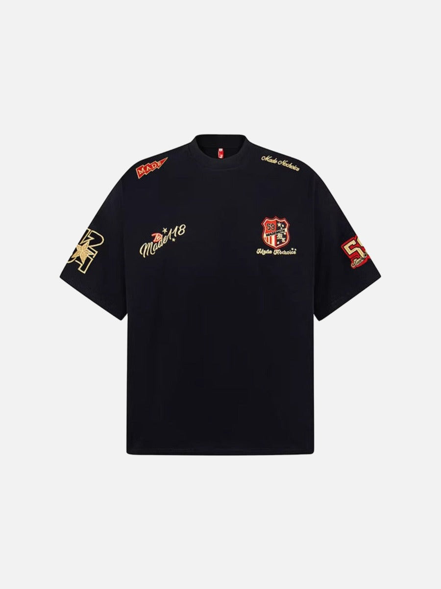 DAXUEN Oversized embroidered t-shirt with graphics