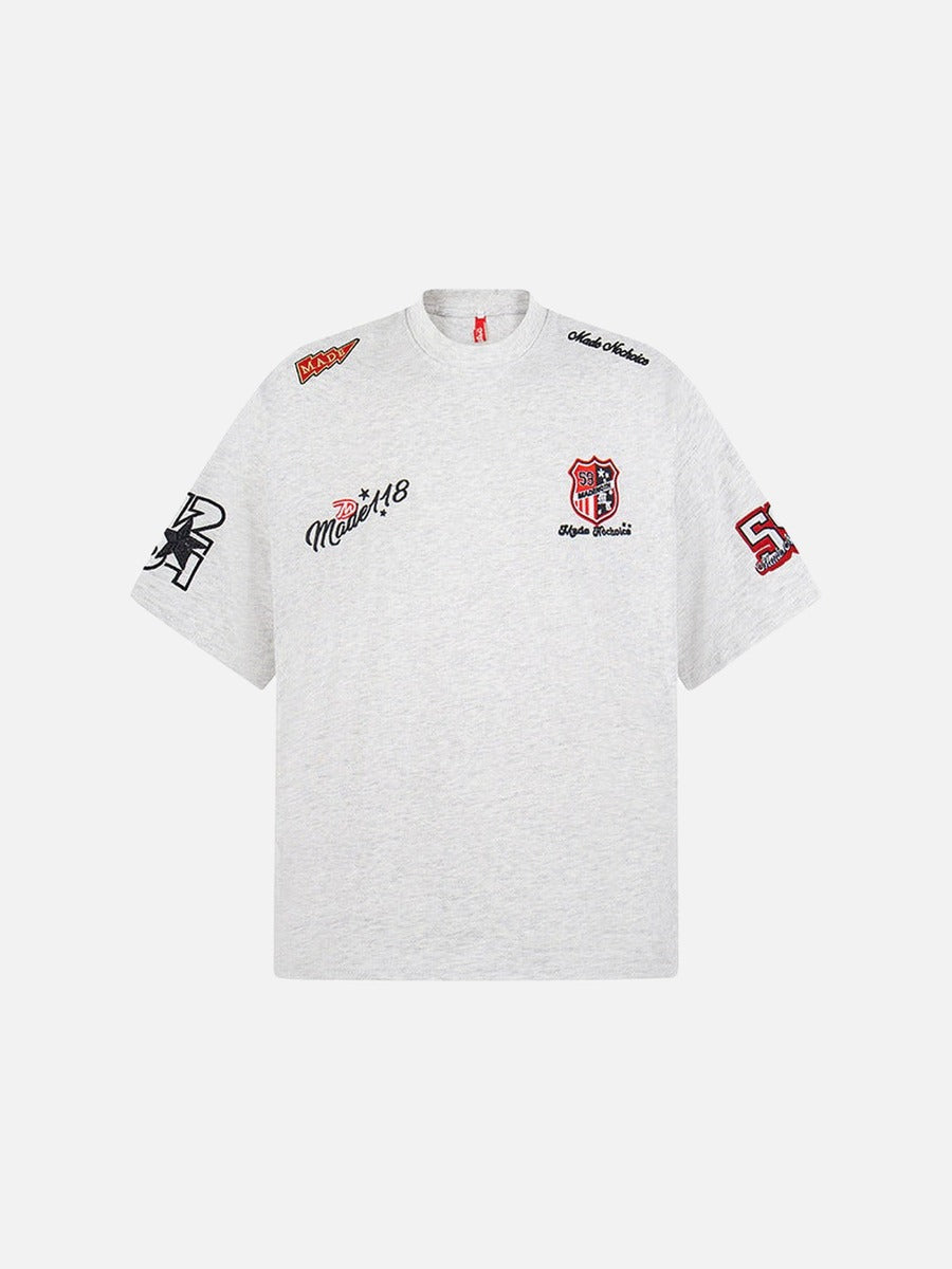 DAXUEN Oversized embroidered t-shirt with graphics