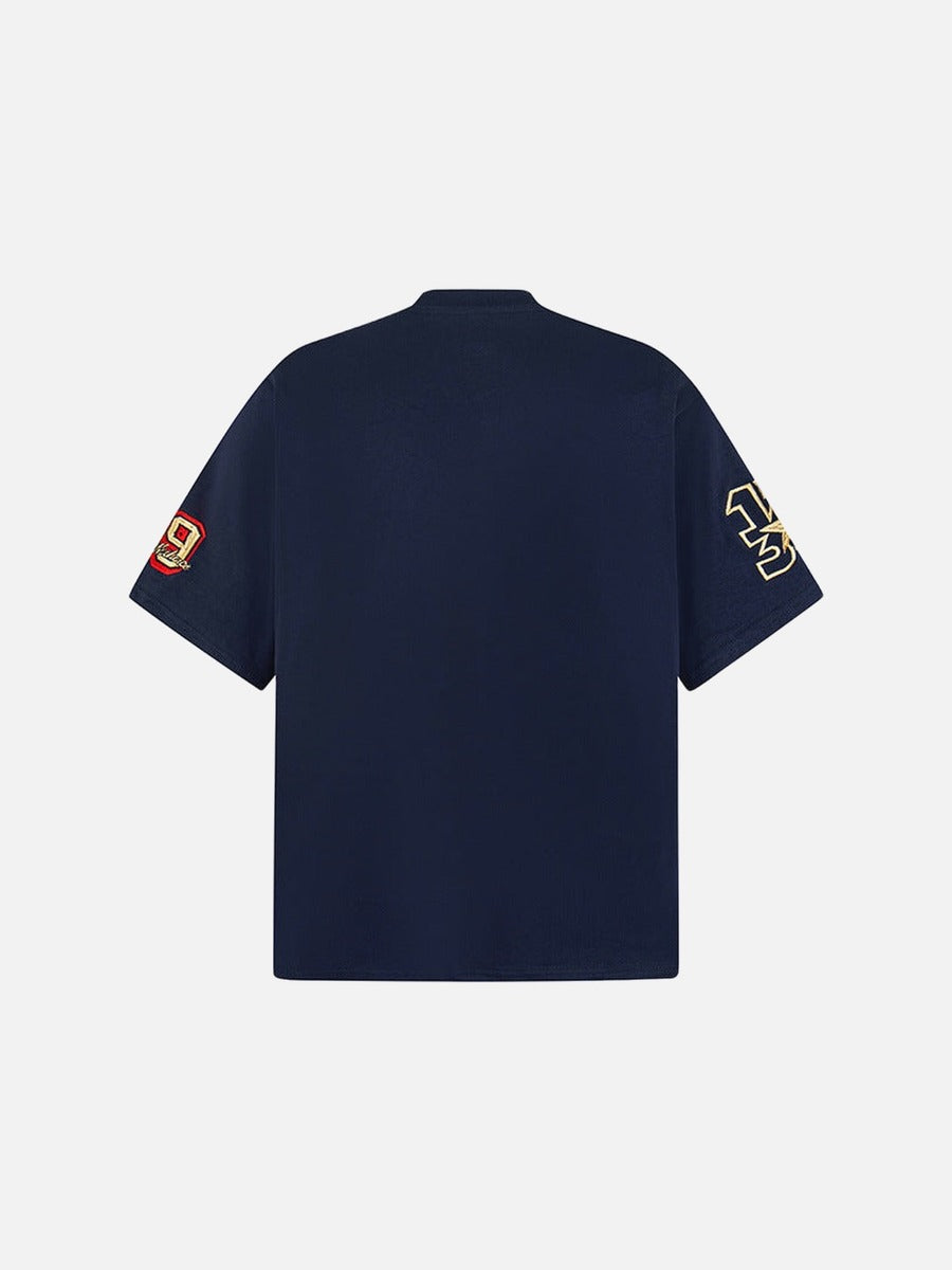 DAXUEN Oversized embroidered t-shirt with graphics