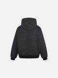DAXUEN Oversized striped hoodie with 'Made' text