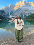 DAXUEN Graphic crew neck t-shirt with print design — model photo