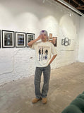 DAXUEN Oversized short-sleeved graphic T-shirt — model photo