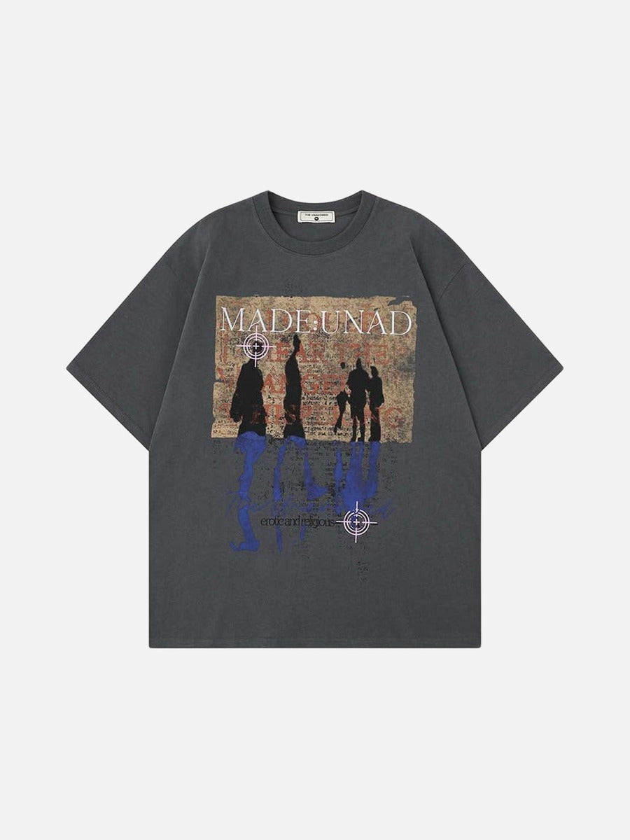 DAXUEN Oversized short-sleeved graphic T-shirt