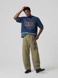 DAXUEN MAFA Vintage Denim Effect T-Shirt — model photo