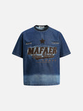 DAXUEN MAFA Vintage Denim Effect T-Shirt