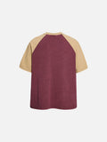 DAXUEN Distressed vintage graphic t-shirt with raglan sleeves