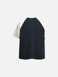 DAXUEN Distressed vintage graphic t-shirt with raglan sleeves