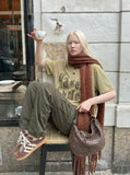 DAXUEN Relaxed-fit short-sleeve Henley T-shirt — model photo