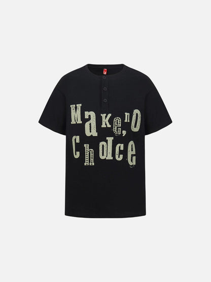 DAXUEN Relaxed-fit short-sleeve Henley T-shirt