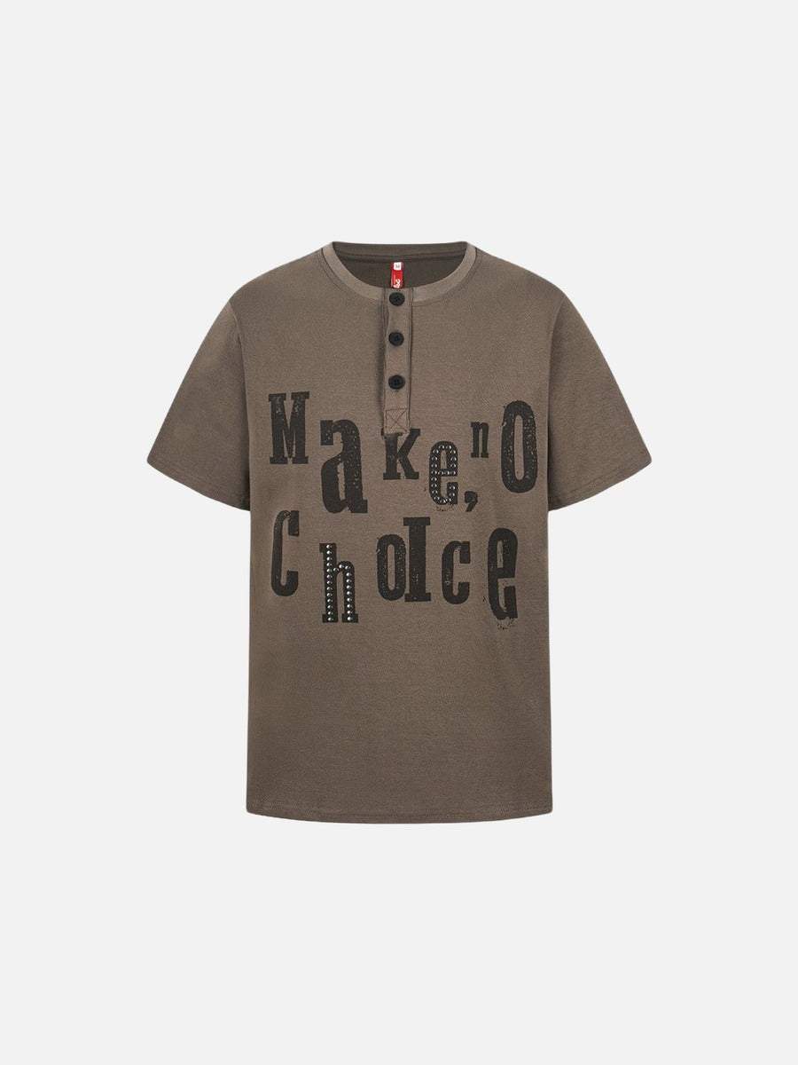 DAXUEN Relaxed-fit short-sleeve Henley T-shirt