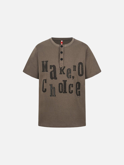 DAXUEN Relaxed-fit short-sleeve Henley T-shirt