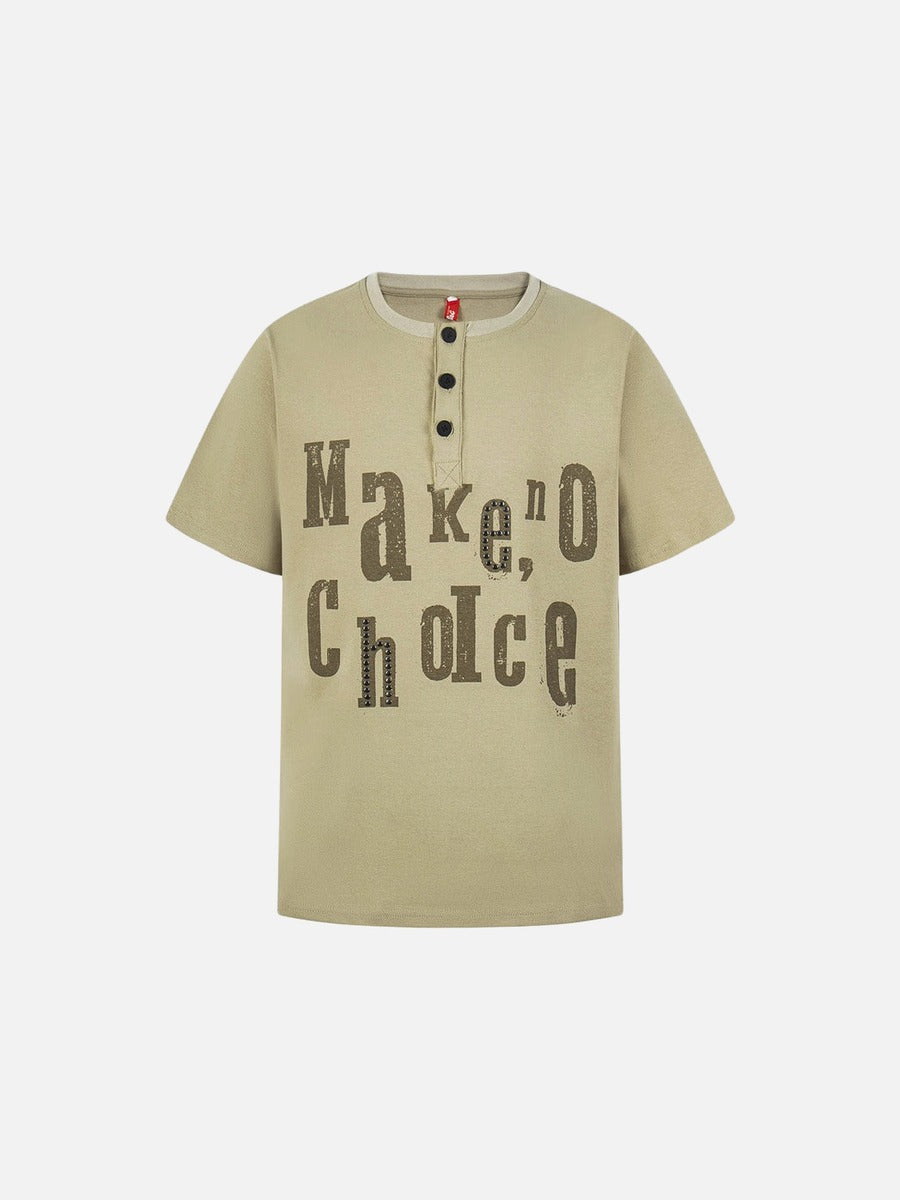 DAXUEN Relaxed-fit short-sleeve Henley T-shirt