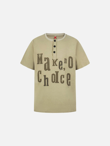 DAXUEN Relaxed-fit short-sleeve Henley T-shirt