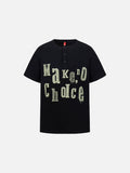 DAXUEN Henley t-shirt with graphic print
