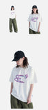 DAXUEN Oversized Abstract Symbol Graphic Tee