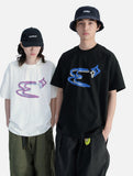 DAXUEN Oversized Abstract Symbol Graphic Tee