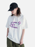 DAXUEN Oversized Abstract Symbol Graphic Tee