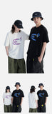 DAXUEN Oversized Abstract Symbol Graphic Tee