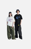DAXUEN Oversized Abstract Symbol Graphic Tee