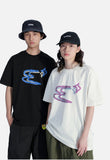 DAXUEN Oversized Abstract Symbol Graphic Tee