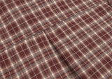 DAXUEN maroon plaid short-sleeve button-up shirt