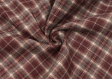 DAXUEN maroon plaid short-sleeve button-up shirt