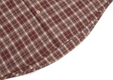 DAXUEN maroon plaid short-sleeve button-up shirt