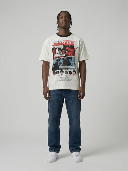DAXUEN Graphic T-shirt with multi-panel design and relaxed fit — model photo